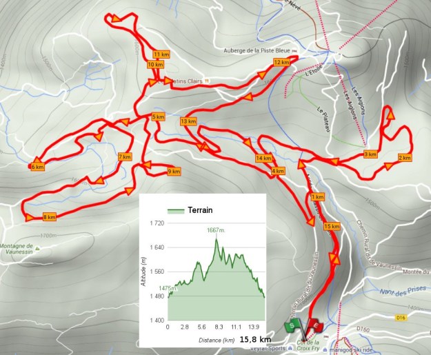 La piste Noire Tetras Lyre. Ski de fond à Beauregard