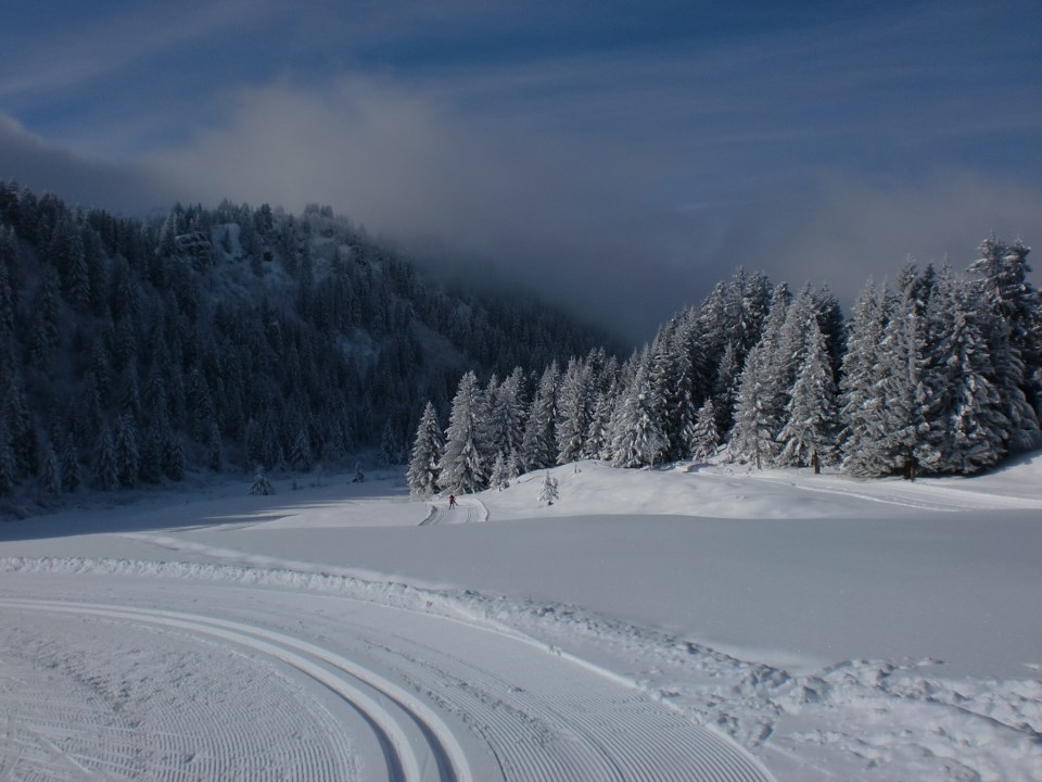 Piste noire des Poutassets de l'espace nordique de Beauregard
