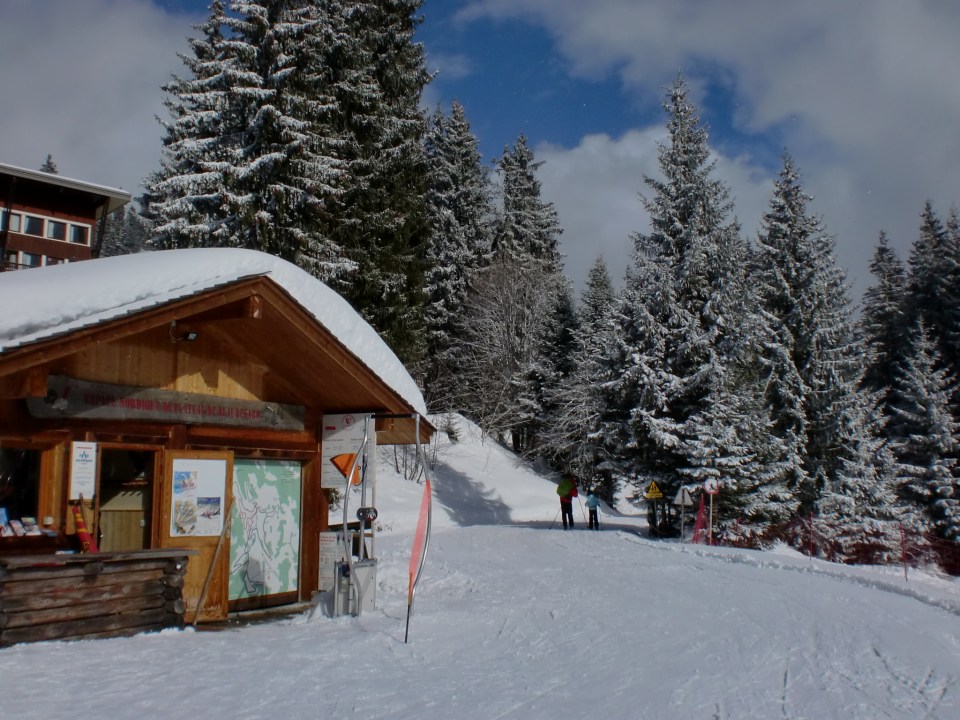Le Chalet Nordique et le départ des pistes de ski de fond