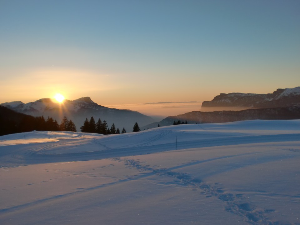 Couleur du soir sur le domaine nordique