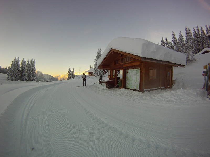 Chalet au petit matin