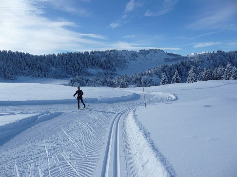 Piste de ski de fonds de l'espace nordique de Beauregard