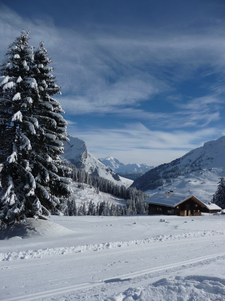 Vue du Mont Blanc par le col des Aravis