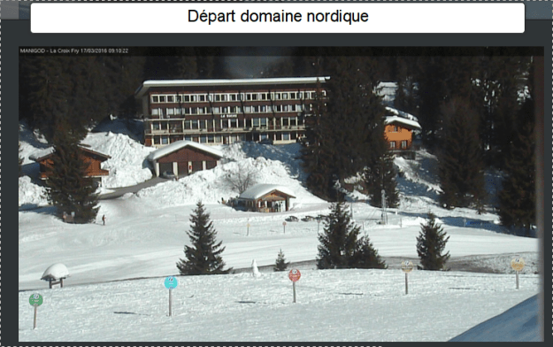 Départ de ski de fond du col de la crois Fry.