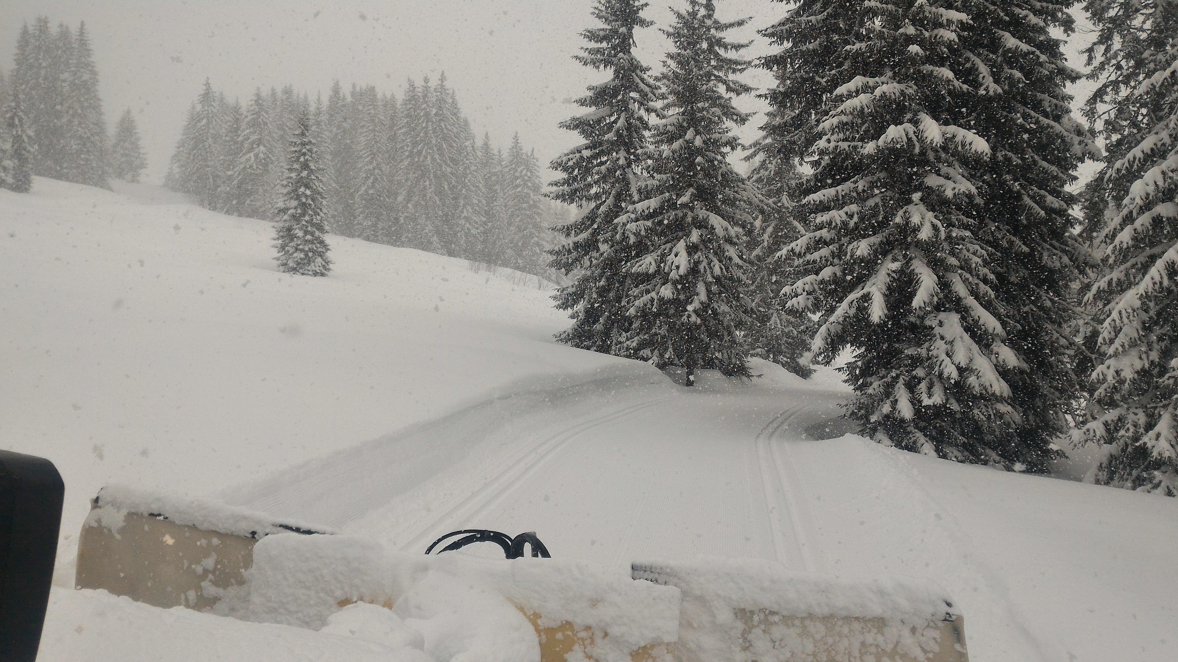 Piste de ski de fond, retour du nant.