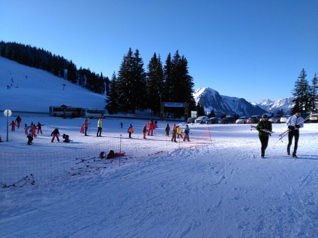 Les petits Skieurs de Manigod en action.