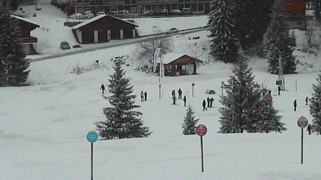 Départ de ski de fond au col de la croix Fry
