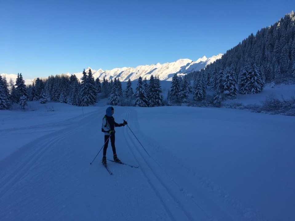 Le froid tombe sur le domaine de ski de fond il est temps de rentrer