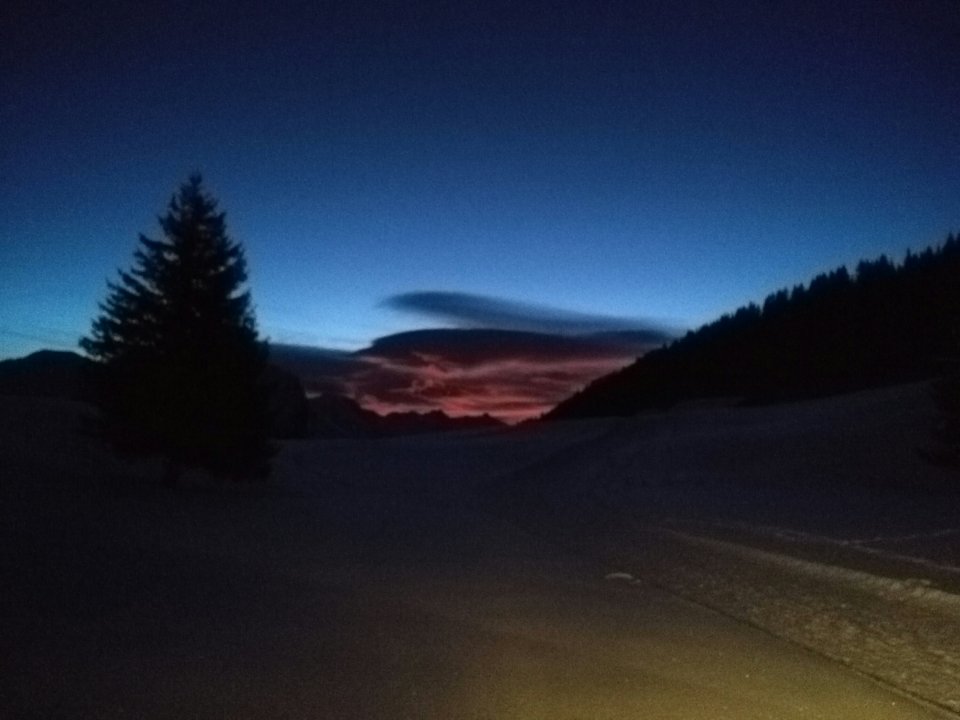 Lever de soleil sur le col des Aravis